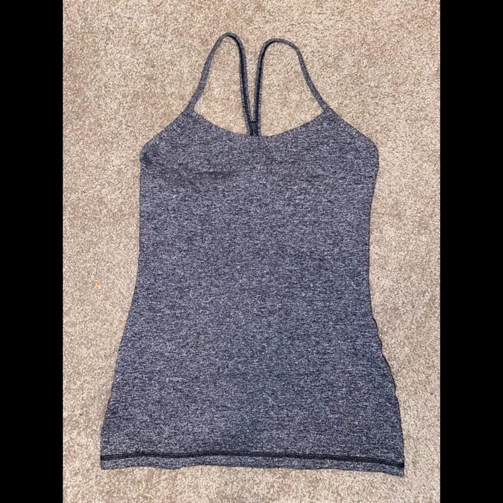 Lululemon Power Y Racerback Tank, Color: Heather Gray, size: 8
